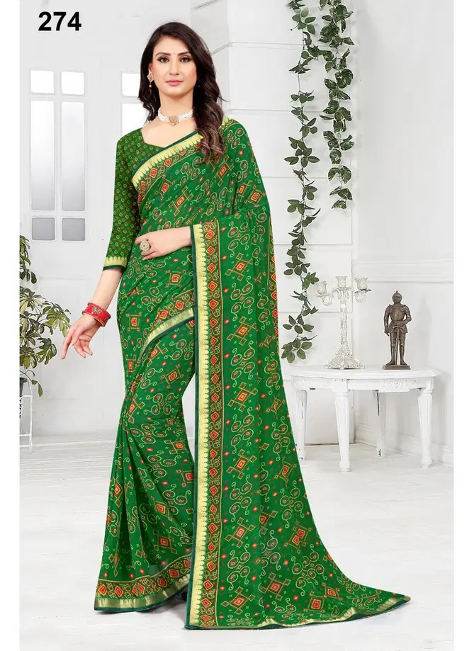 Light Green Colour Rajkumari Vol 5 By Sarita Creation Printed Saree Catalog 274