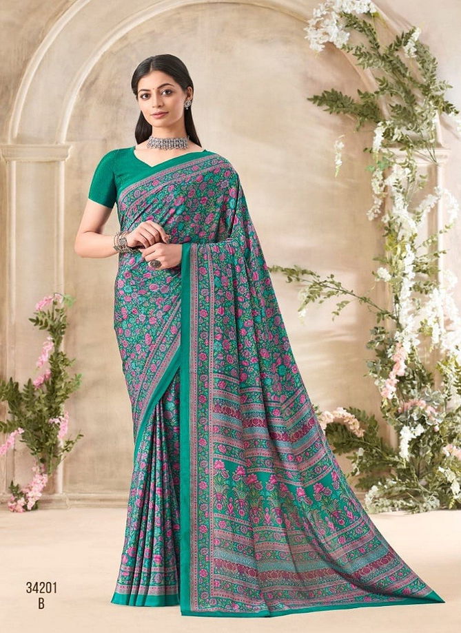 Vivanta Silk 35 By Ruchi Silk Crepe Printed Wholesale Sarees In India