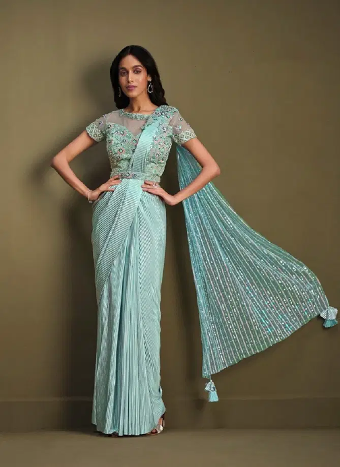 Light Green La Belle By Mahotsav Designer Saree Catalog 23009