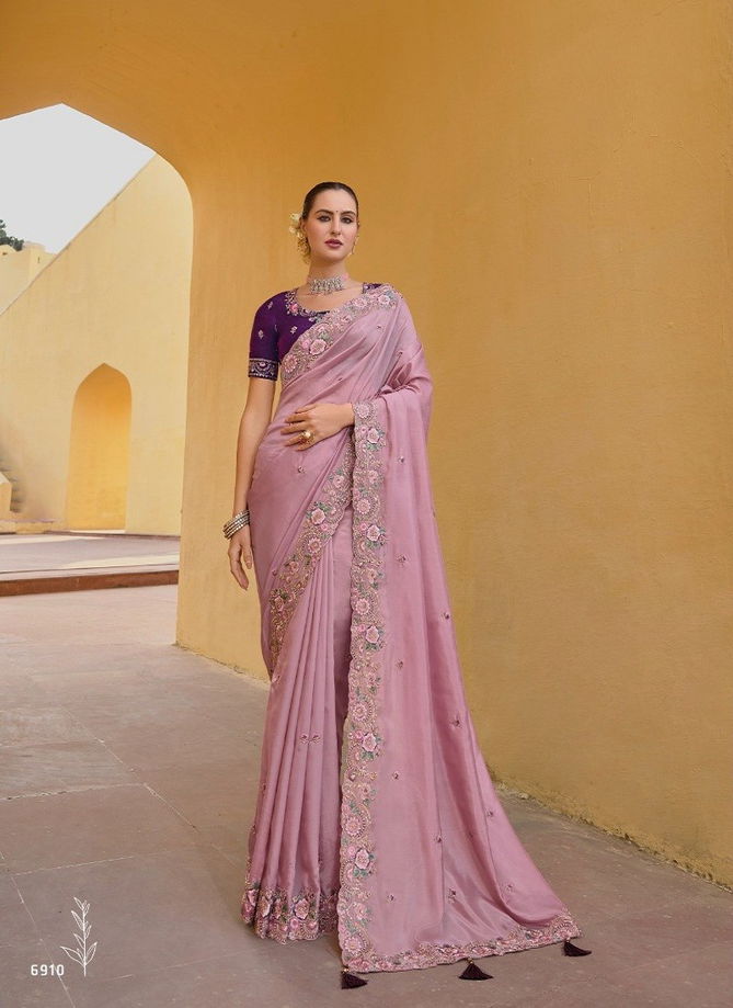 Anaara 6900 Series By Tathastu Designer Fancy Tissue Organza Silk Saree Orders In India