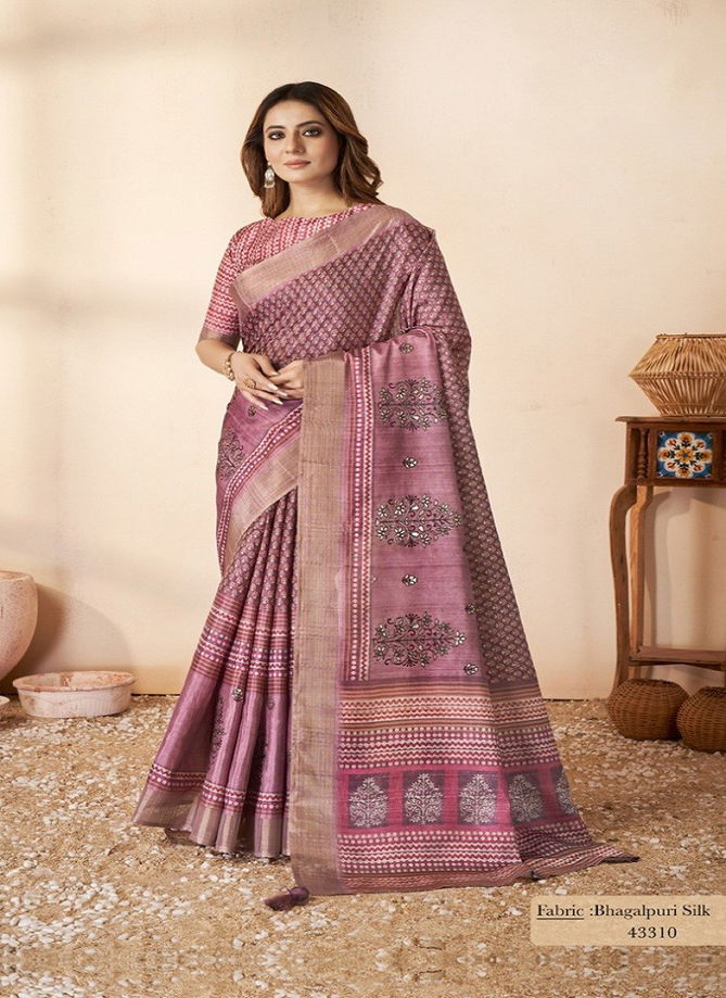 Swasti By Mahotsav Gajji Bhagalpuri Silk Designer Saree Catalog