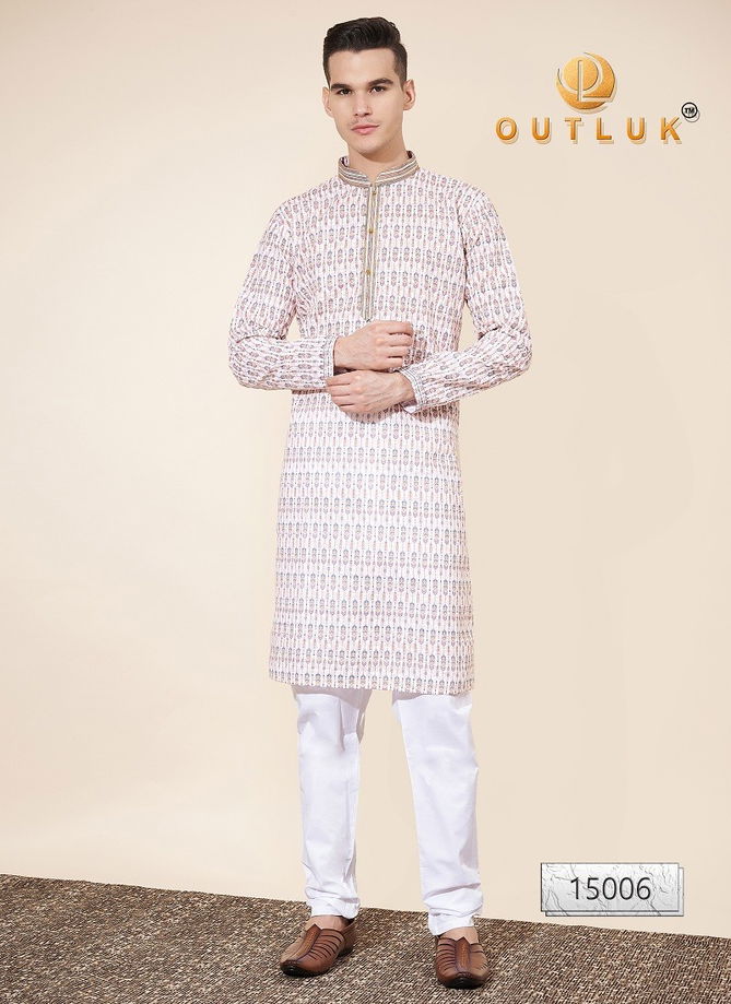 Outluk Wedding Collection Vol 15 Lakhnowi Cotton Mens Kurta Pajama Orders In India