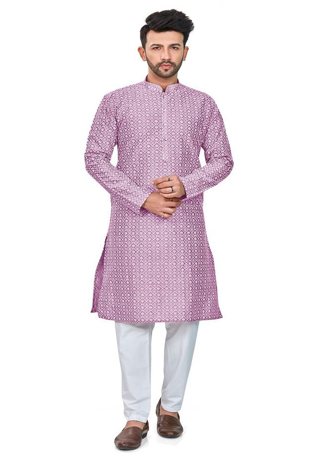 Light Purple RFSK 0013 Kurta Pajama Catalog 7