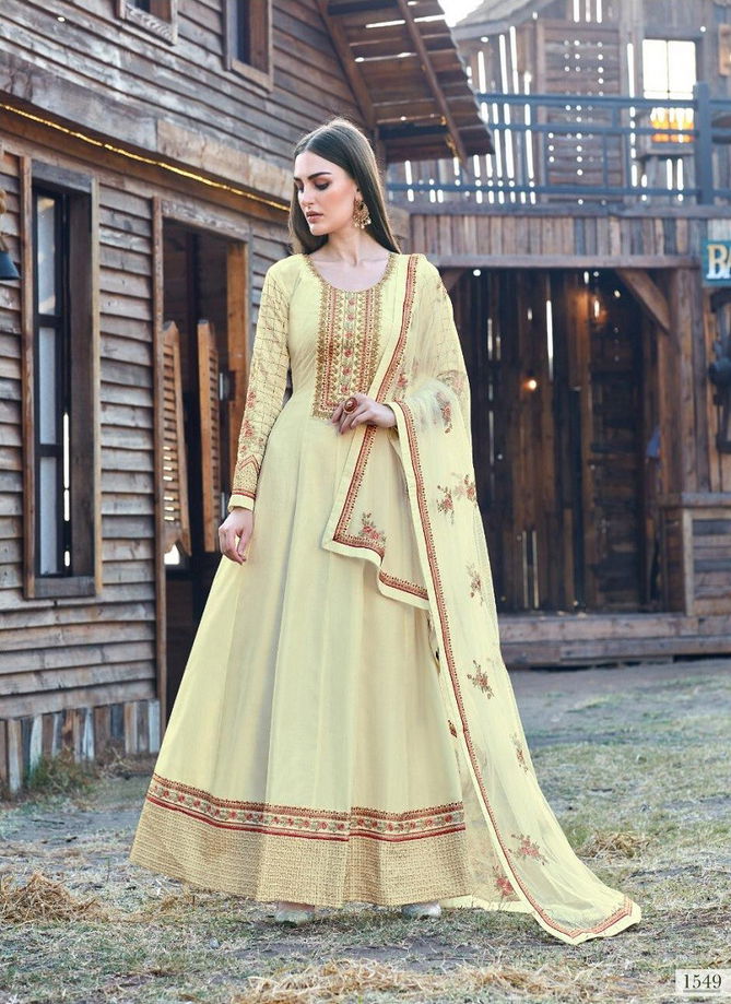 Kashish By Bela Dola Silk Embroidery Anarkali Suit Wholesalers In Delhi