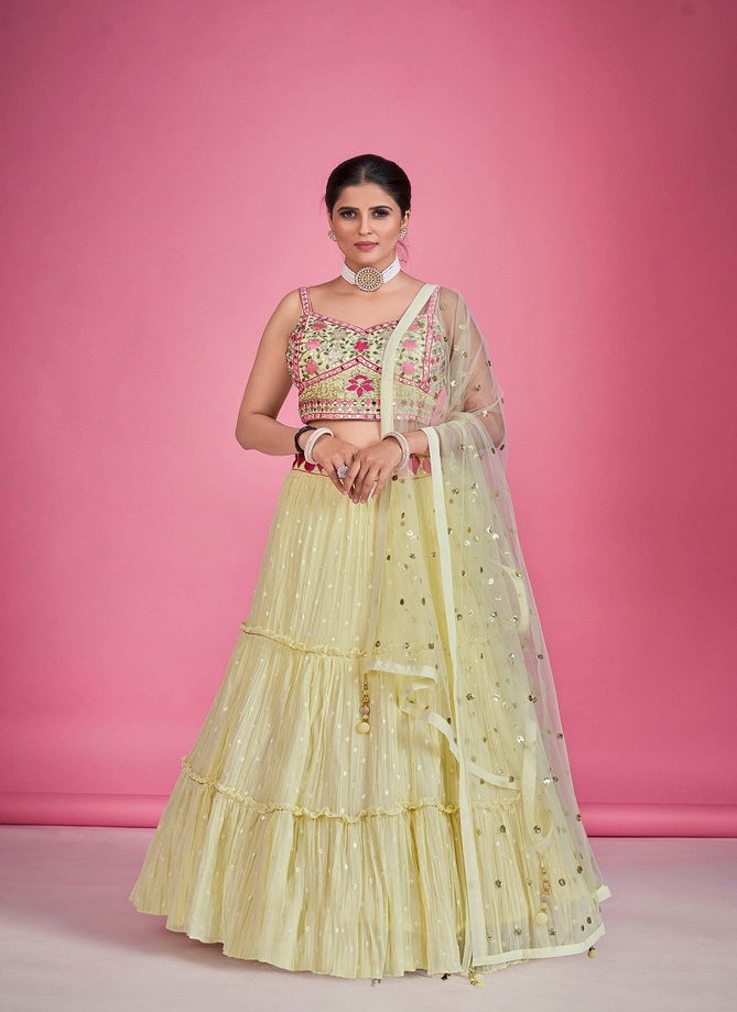 Light Yellow Colour Regina By Dresstive Designer Lehenga Choli Catalog 1604