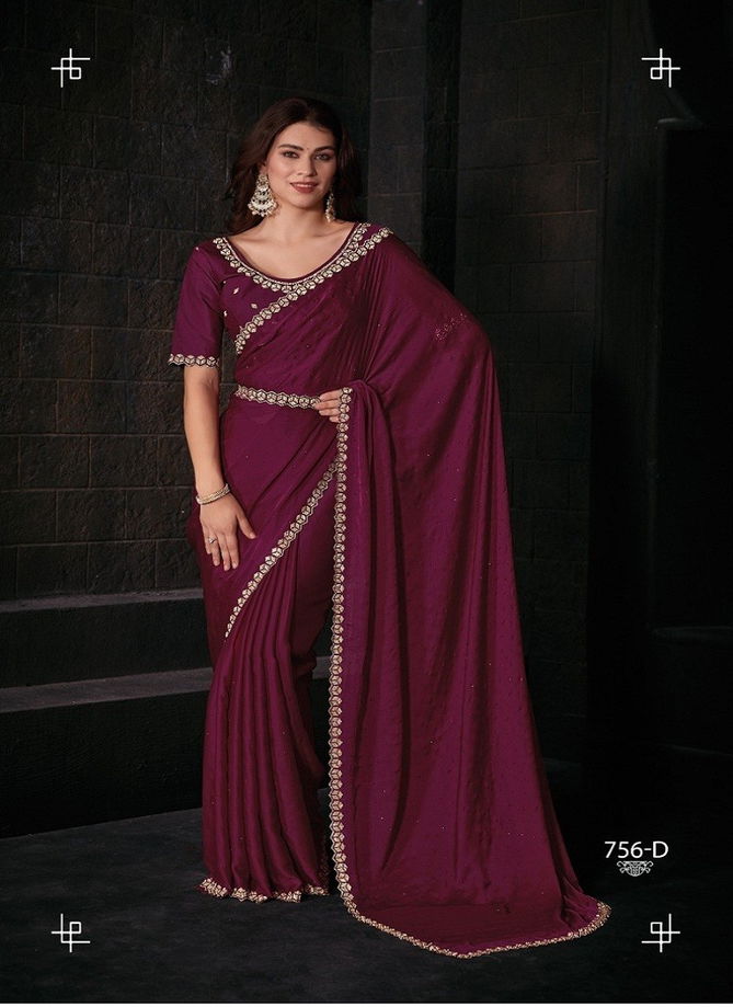 Mehek 756 A To F Pure Satin Georgette Function Wear Saree Wholesale Market In Surat