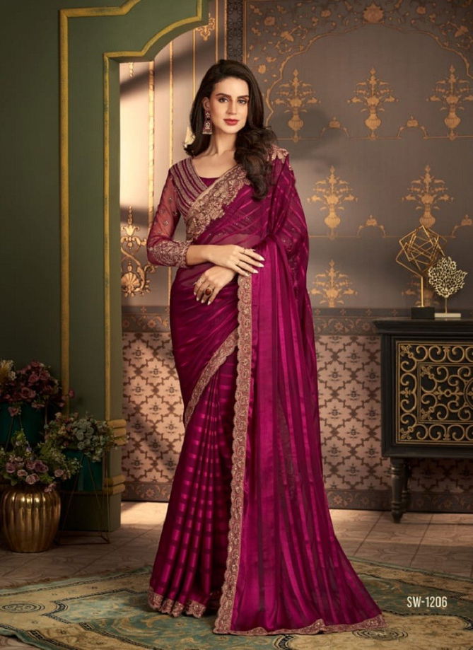 Sandalwood Vol 12 By Tfh Chiffon Party Wear Saree Catalog