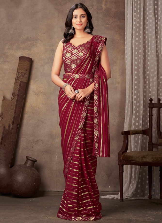 1016076 Printed Wholesale Wedding Wear Sarees Catalog