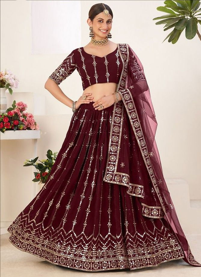 Maroon Colour Amrita Vol 2 Wholesale Designer Lehenga Choli Catalog 3009