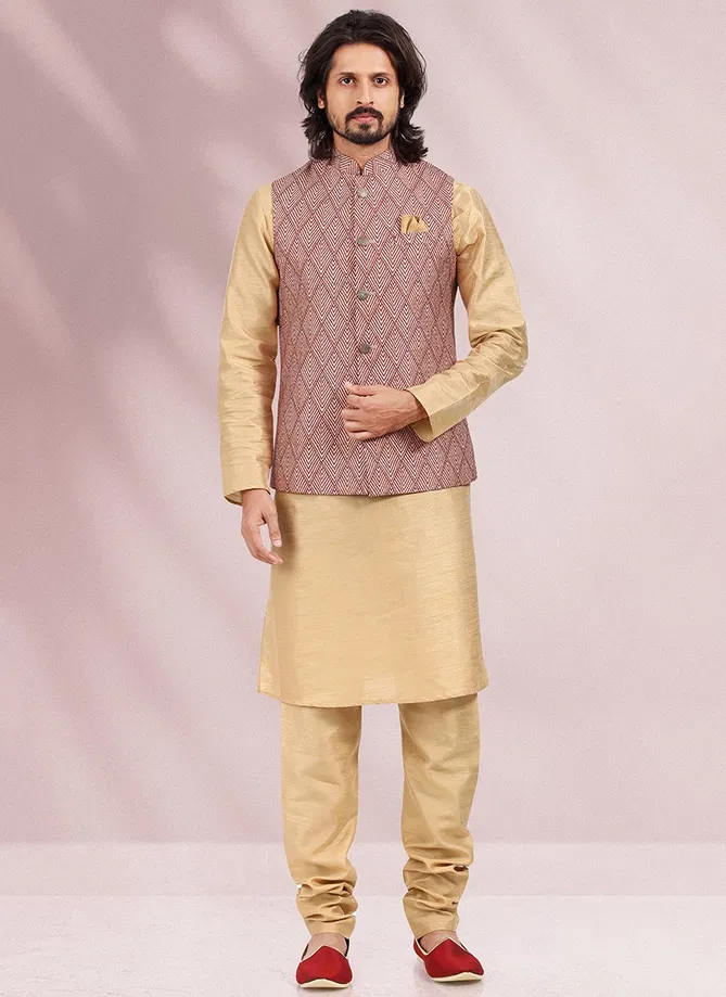 Ethnic Wear Wholesale Kurta Pajama With Jacket Catalog