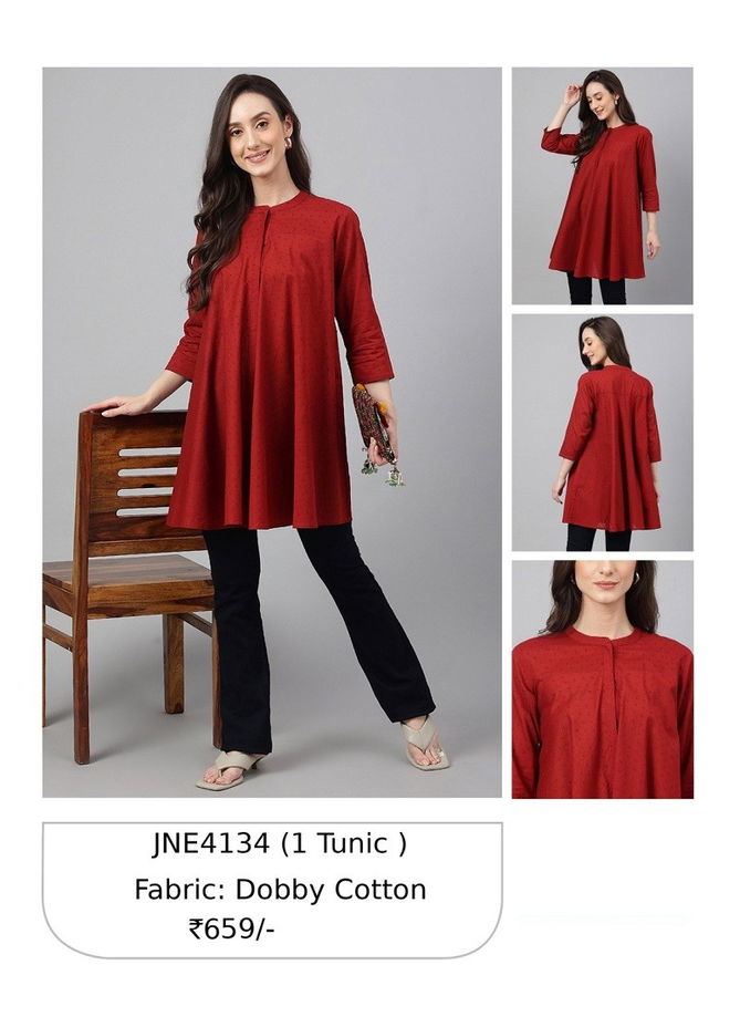 Maroon Colour Janasya Designer Kurti Catalog 4134