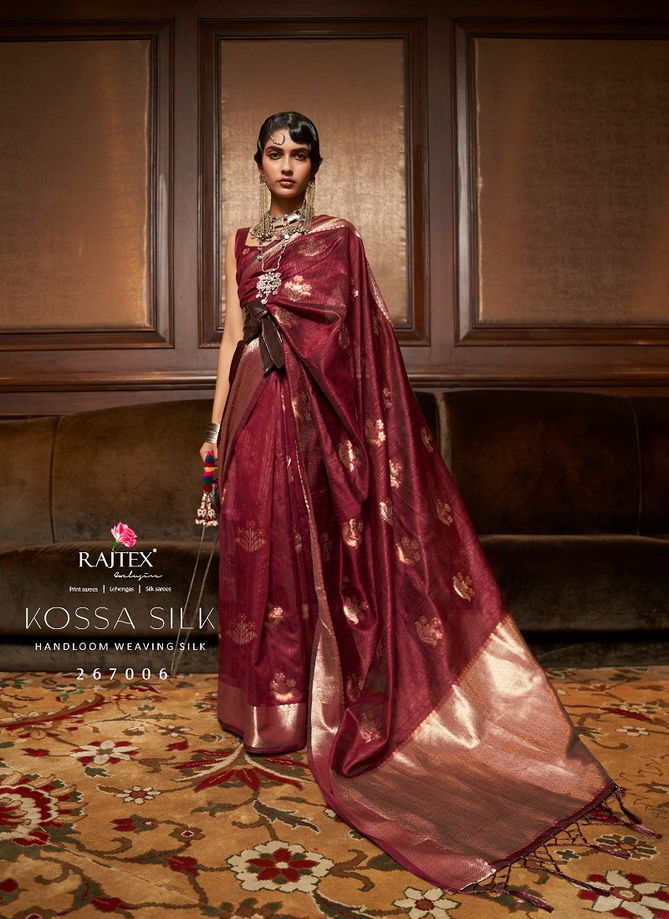 Kossa Silk By Rajtex Handloom Weaving Wedding Wear Saree Wholesale Online