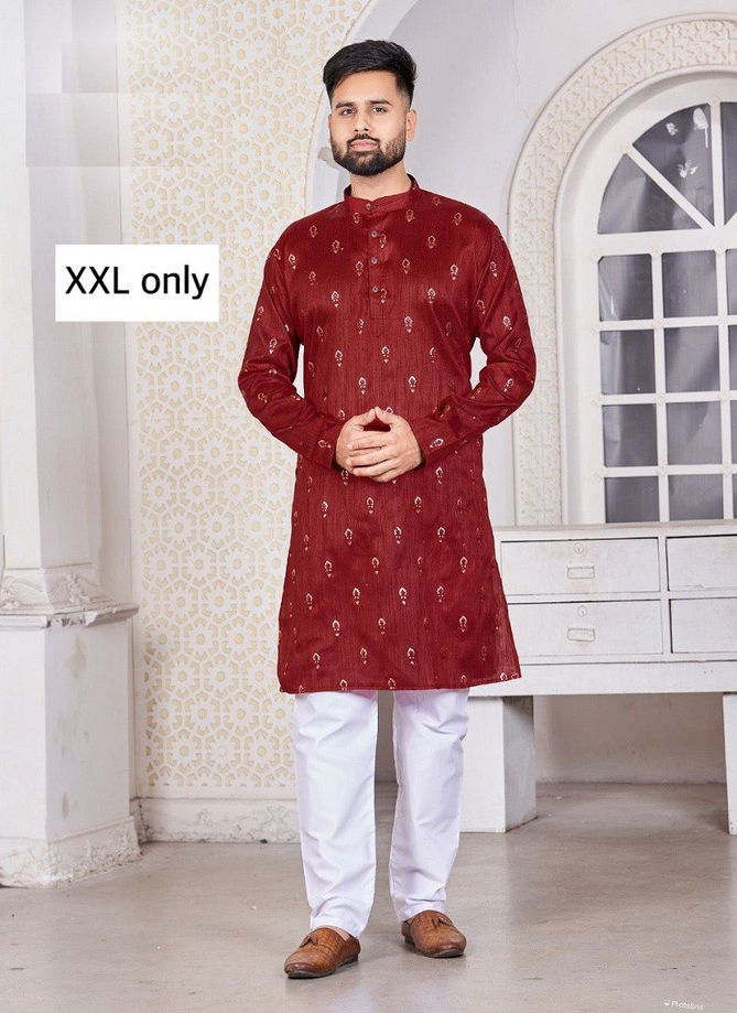 Maroon Colour Kurta Vol 11 Kurta With Pajama Catalog 5