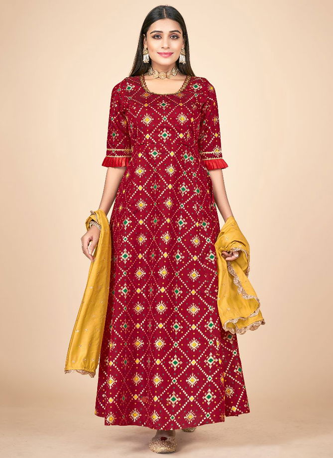 Maroon Colour Nyra Exclusive Wear Wholesale Kurti With Bottom 1363