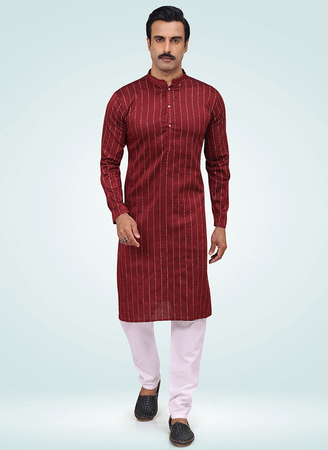 Maroon Colour Outluk Vol 107 Casual Wear Wholesale Mens Kurta Pajama 107005