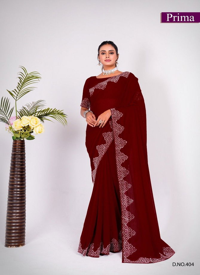 Prima 401 TO 408 Zomato Party Wear Saree Wholesale Suppliers In Mumbai