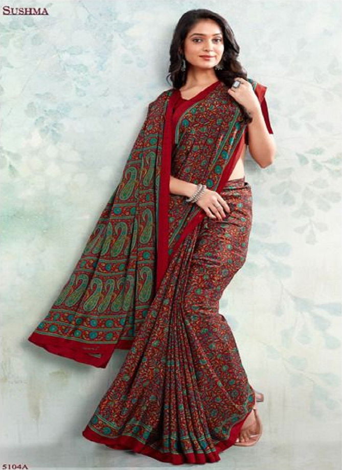 Set Stars 51 By Sushma Crepe Designer Saree Catalog