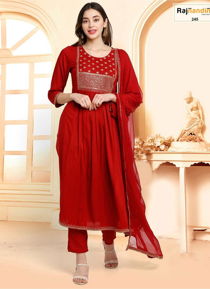 Maroon Colour Sophia By Rajnandini Readymade Salwar Suit Catalog 245