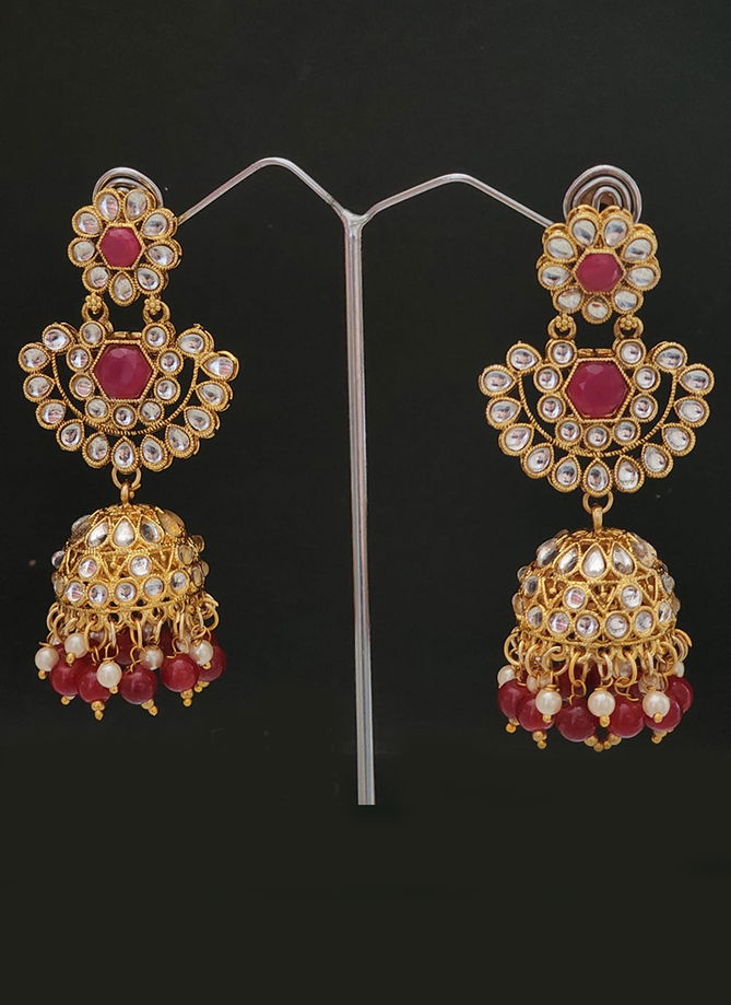 Maroon Colour Traditional Wear Designer 150 To 161 Earrings Catalog 156