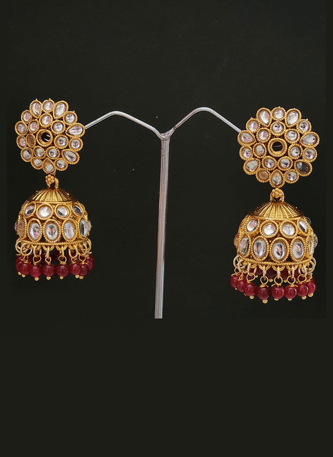 Maroon Fancy Wear Designer 150 To 161 Earrings Catalog 171