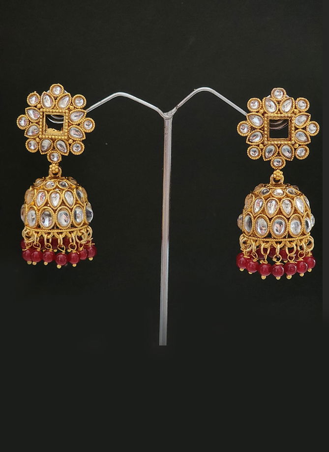 Maroon Fancy Wear Designer 150 To 161 Earrings Catalog 175