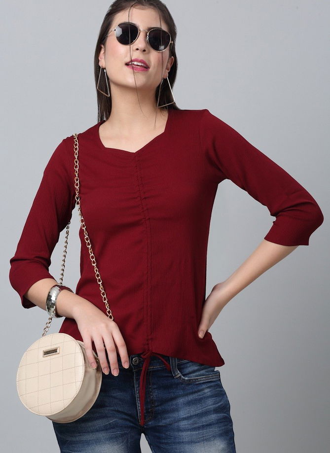 Raisin Women's Casual Polyester Regular Top Western Catalog