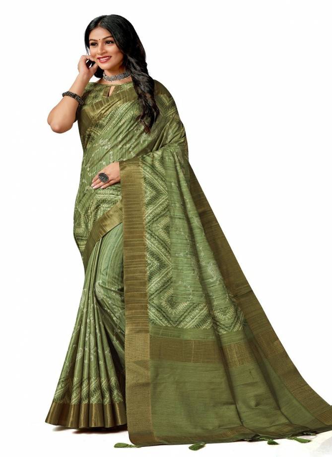 Amuska Silk Printed Designer Saree Catalog