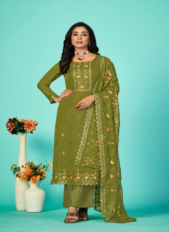 Bandhan By Radha Organza With Heavy Embroidery Work Designer Salwar Kameez Catalog