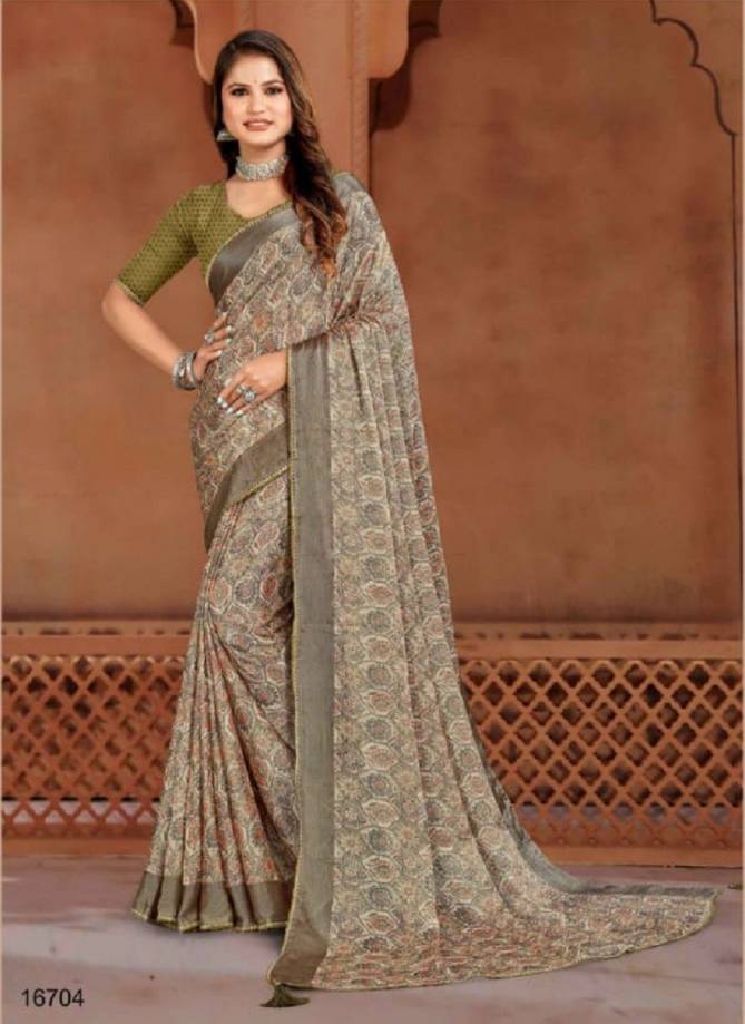 Blink It By Jalnidhi Heavy Chiffon Brasso Printed Saree Orders In India