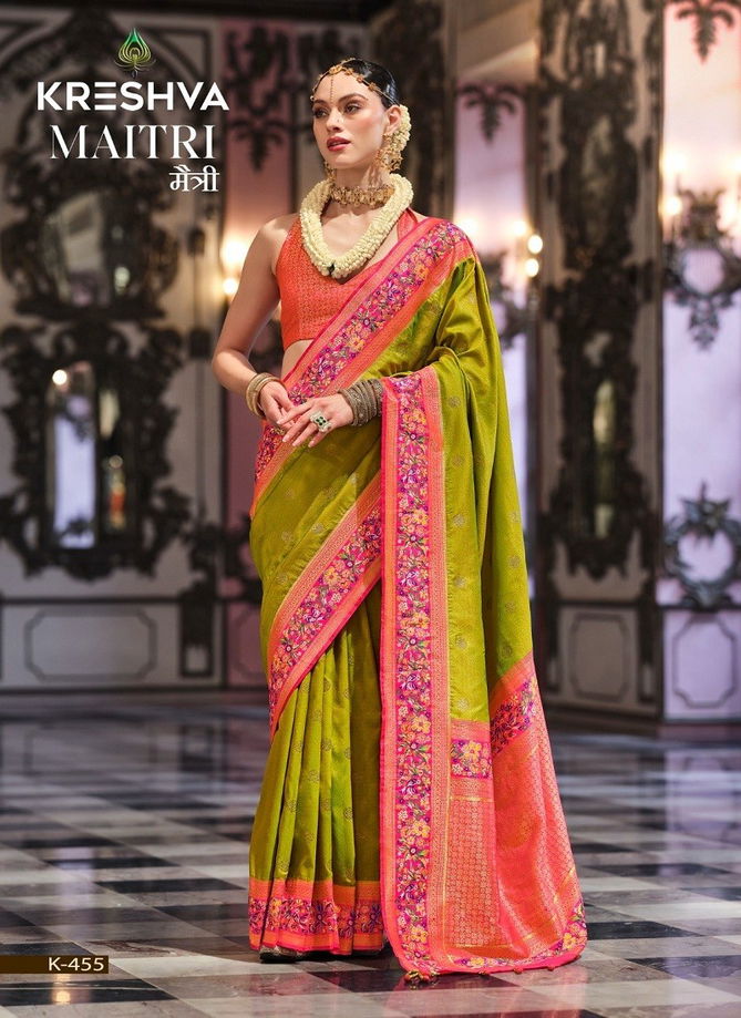 Maitri By Kreshva Banarasi Silk Saree Wholesale Shop In Surat