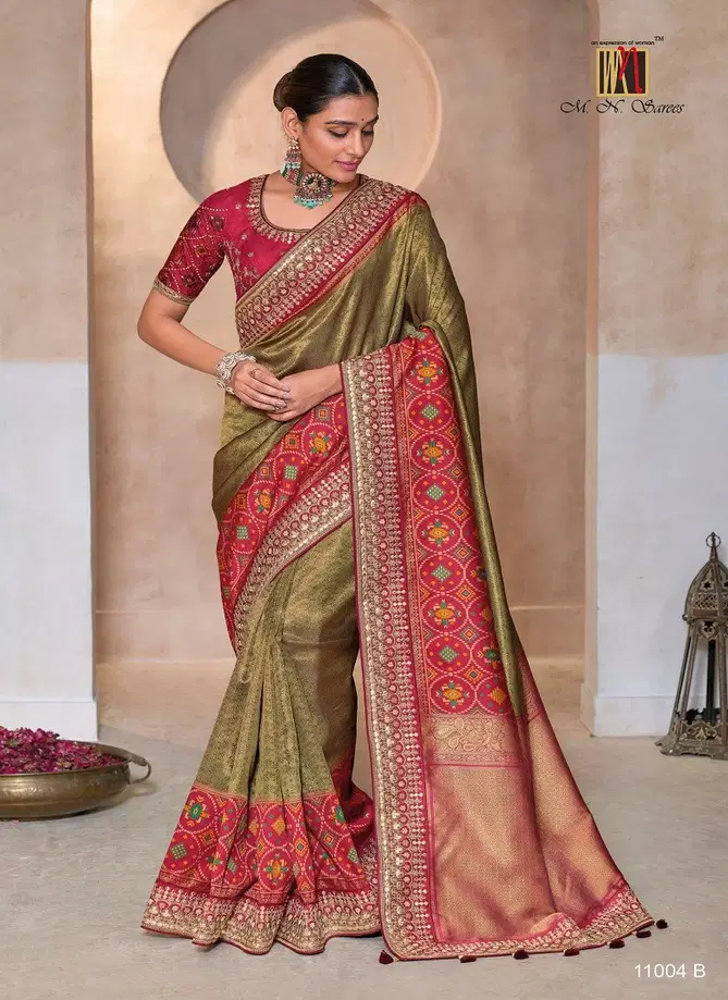 Mn 11004 Hit Kanjivaram Wedding Wear Saree Suppliers In India