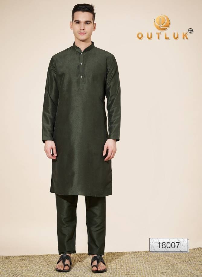 Outluk Wedding Collection Vol 18 Pure Silk Mens Kurta Pajama Suppliers In India