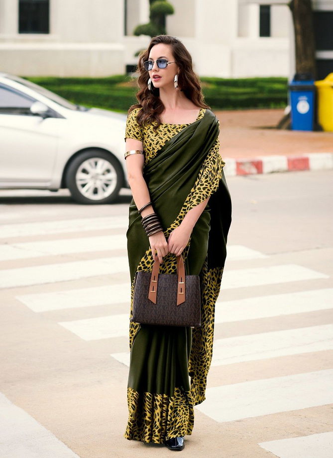 Rare Rabbit By Rajpath Japan Sattin Causal Wear Saree Wholesalers In Delhi