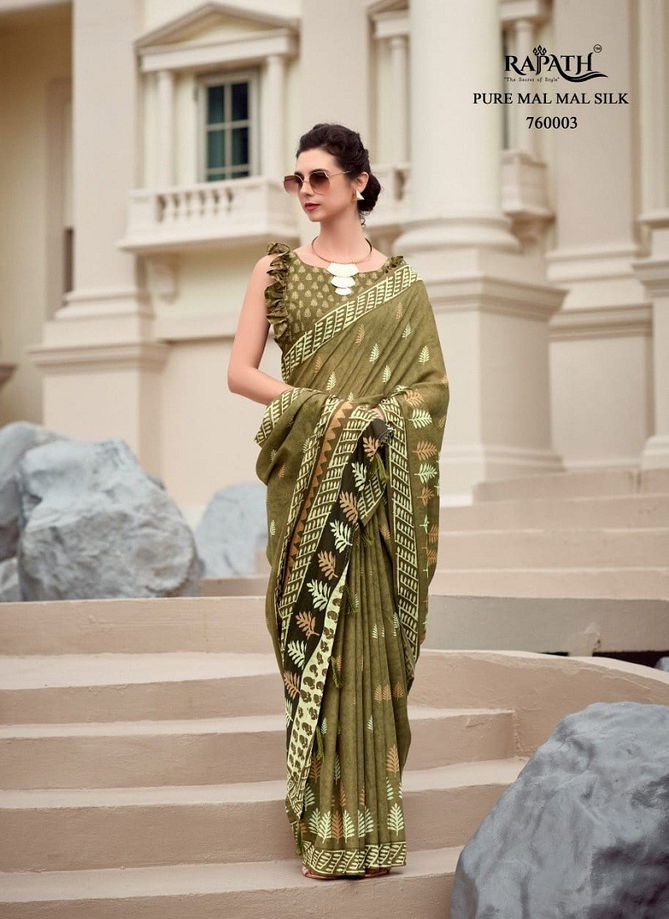 Resham By Rajpath Mal Mal Silk Daily Wear Saree Wholesalers In Delhi