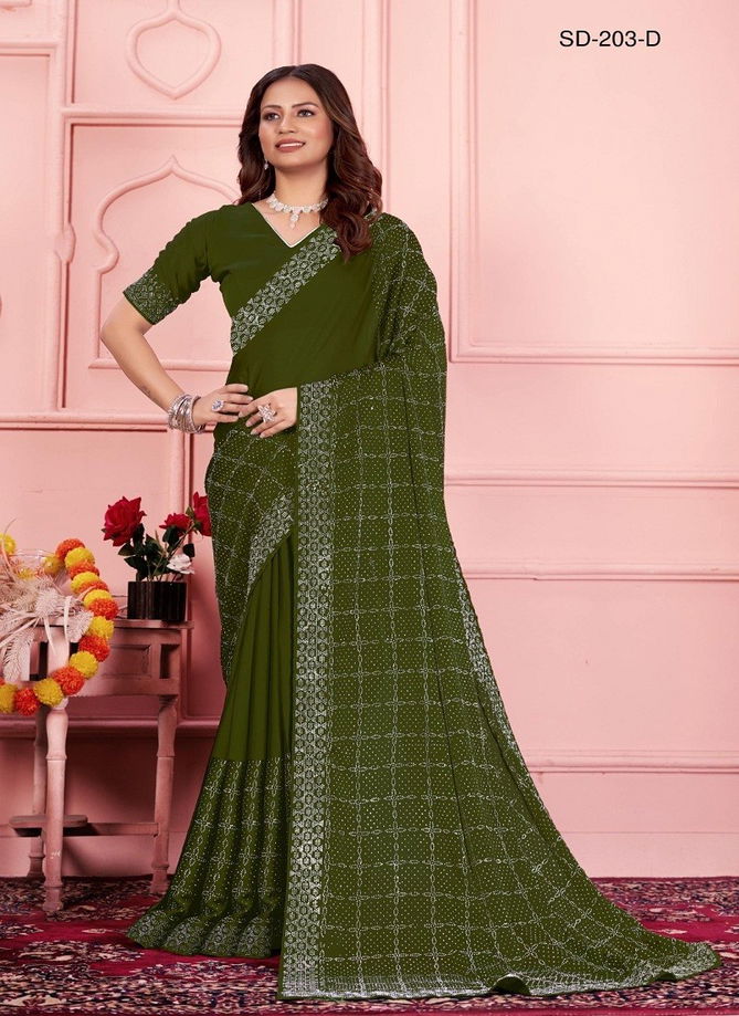 SD 203 A To D By Suma Designer Black Rangoli Saree Orders In India