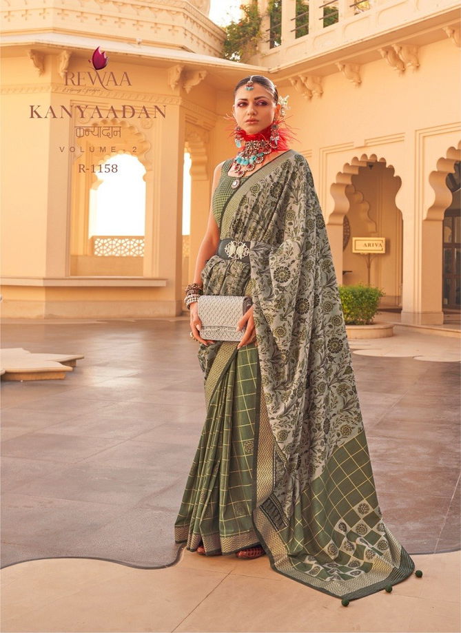 kanyaadan Vol 2 By Rewaa Printed Desginer Sarees Surat Wholesale Market