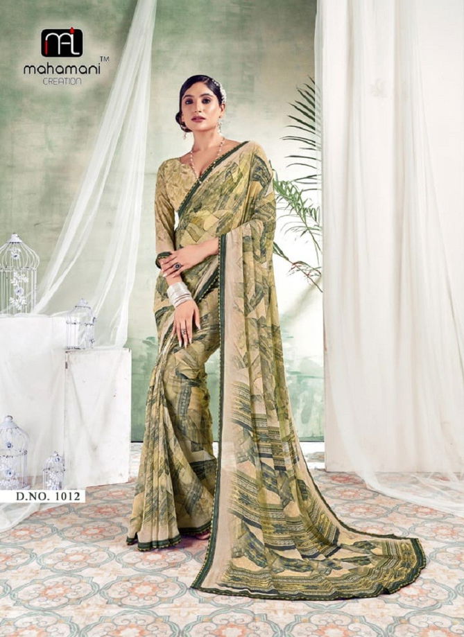 Colours By Mahamani Creation Daily Wear Printed Heavy waitless Saree Orders in India