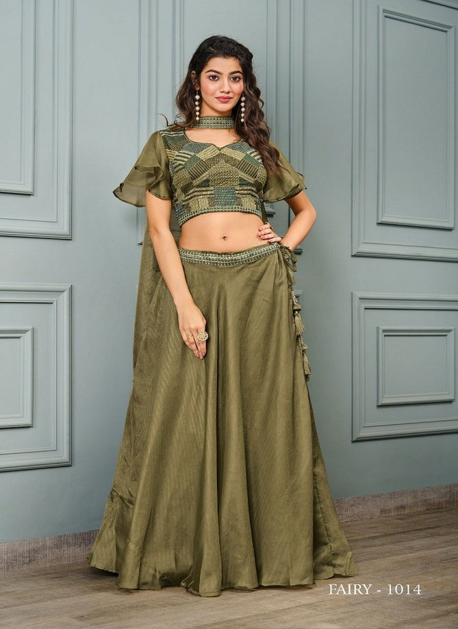 Fairy By Jivora Premium Georgette Party Wear Fancy Crop Top Lehenga Choli Catalog