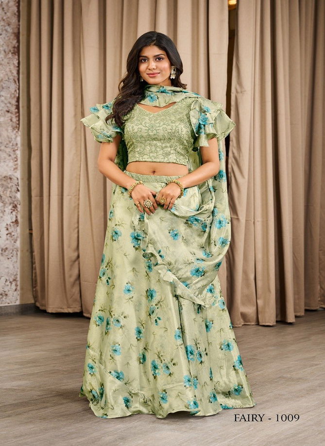 Fairy By Jivora Premium Georgette Party Wear Fancy Crop Top Lehenga Choli Catalog