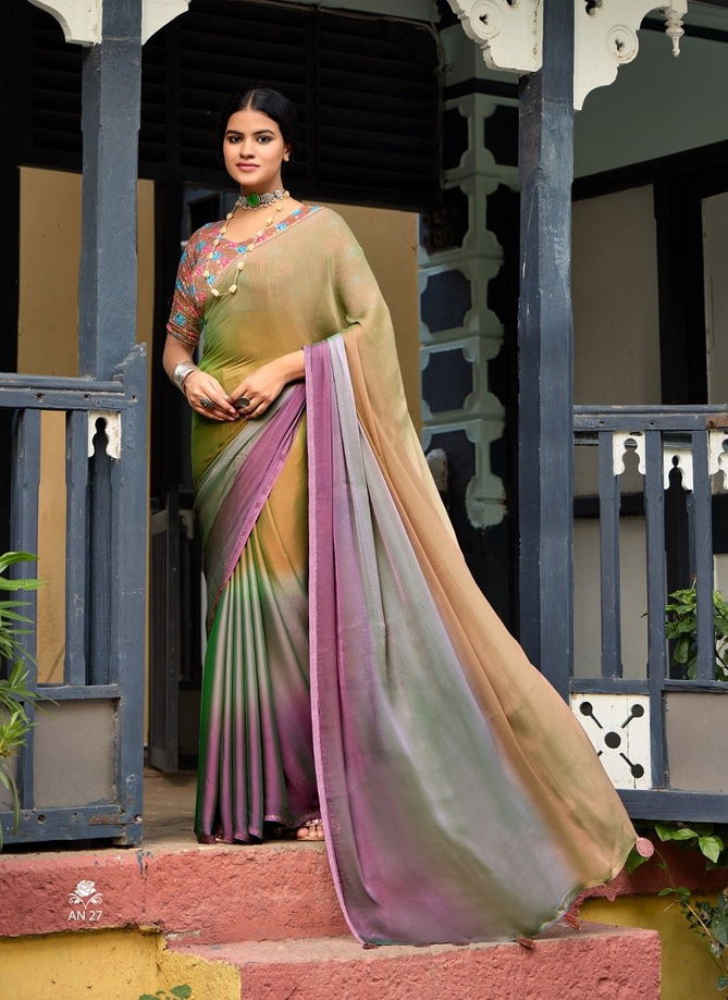 Aruna Vol 4 By Stavan Velvet Chiffon Designer Wear Saree Orders In India