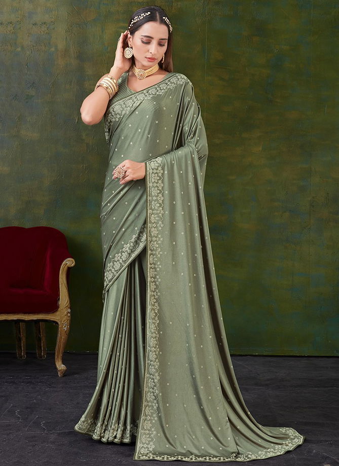 BK 8718 Designer Swarovski Wholesale Party Wear Saree Catalog