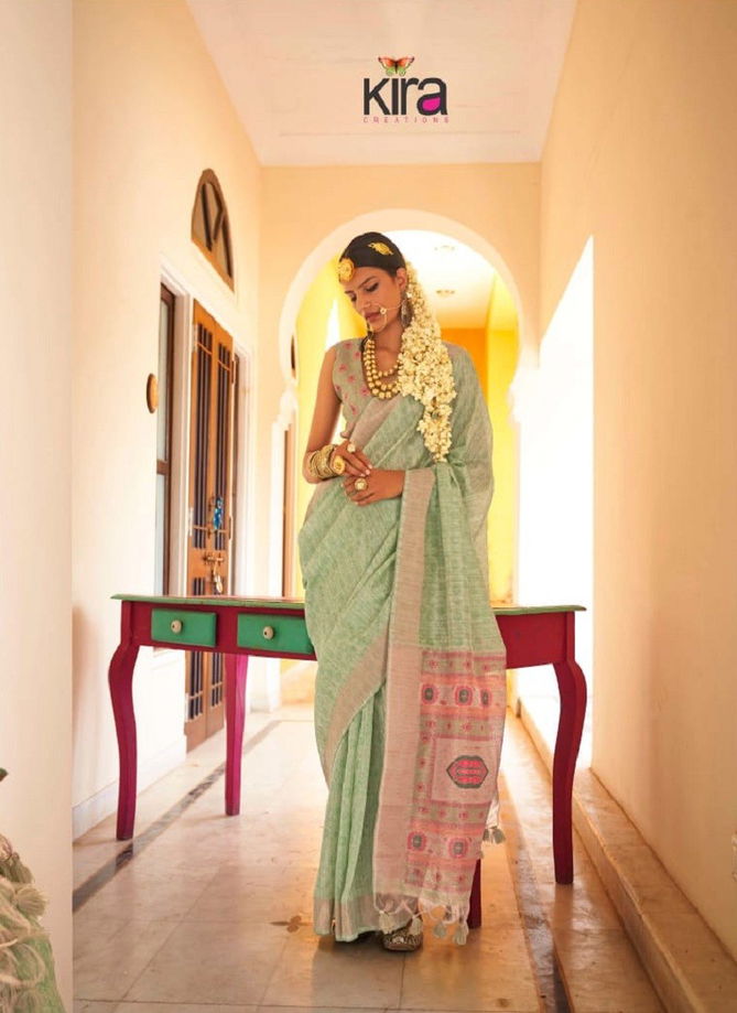 Kinaara By Kira Tusser Linen Saree Wholesalers In Delhi