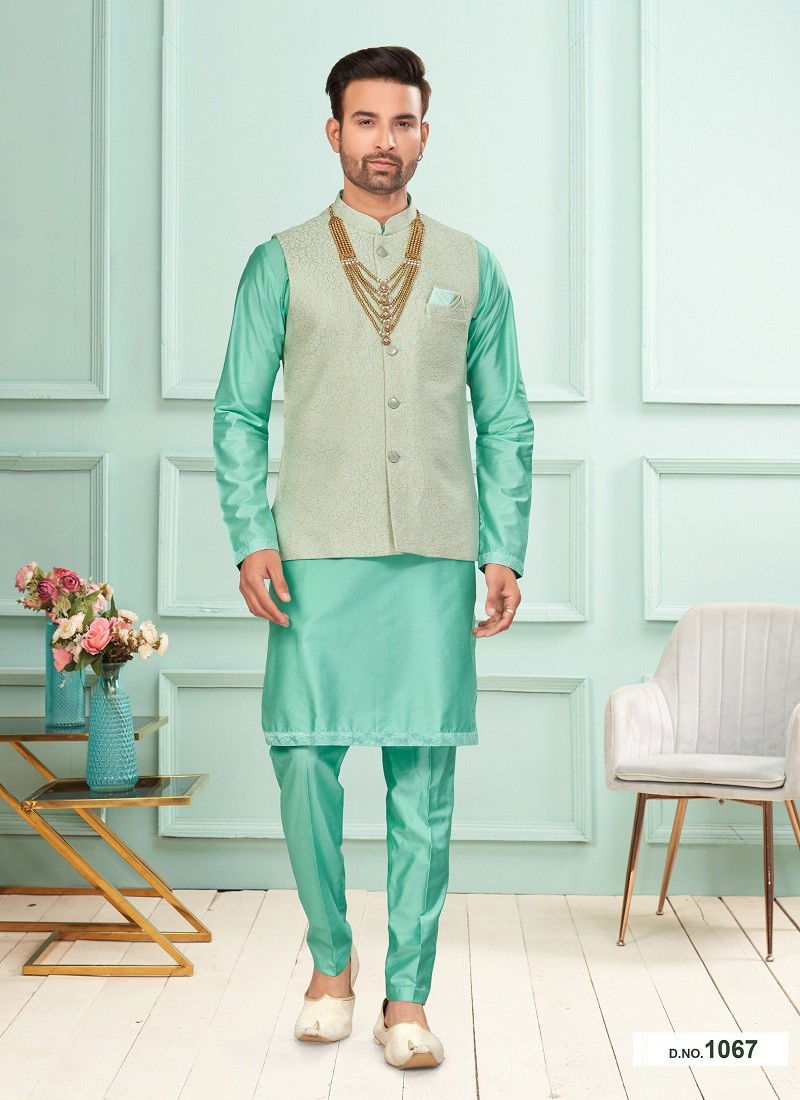 GS Fashion Wedding Wear Mens Designer Modi Jacket Kurta Pajama Wholesale Online