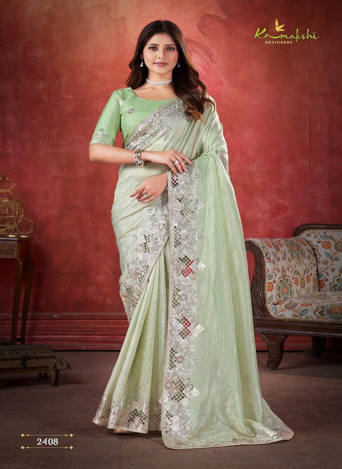 Aza By Kamakshi Designers Pure Crush Soft Silk Wear Saree Wholesale Online