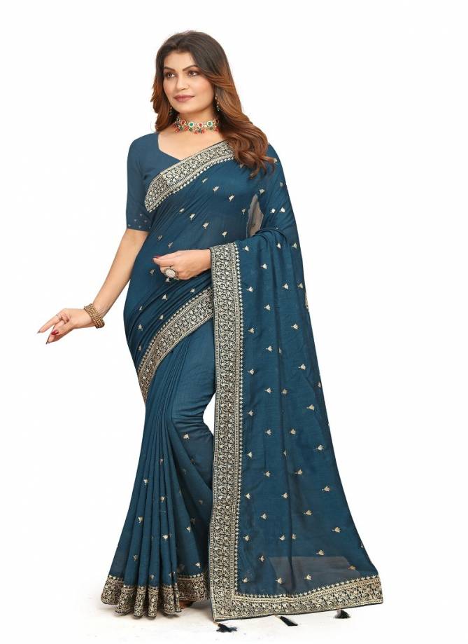 Heritage By Utsav Nari Vichitra Blooming Embroidery Saree Wholesalers In Delhi