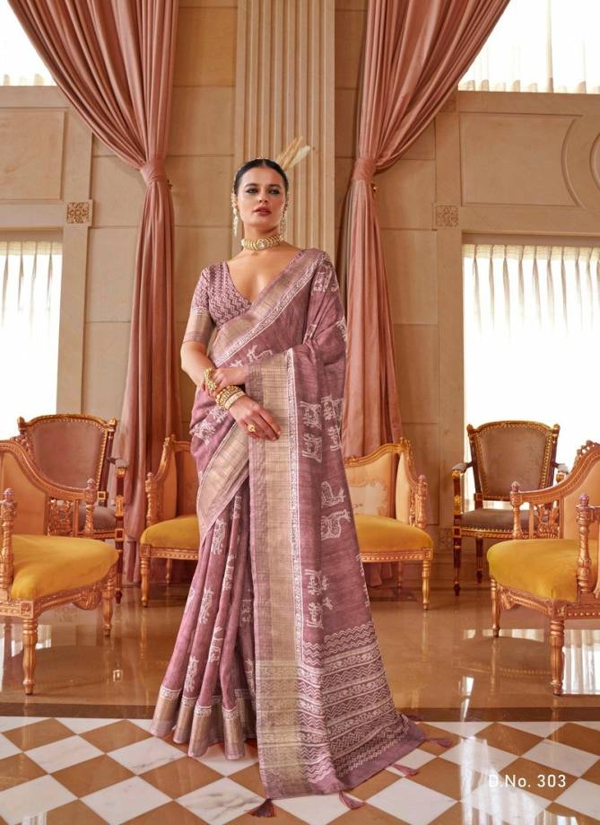 Kumud By Kala Jamun Silk Printed Office Wear Saree Suppliers In India