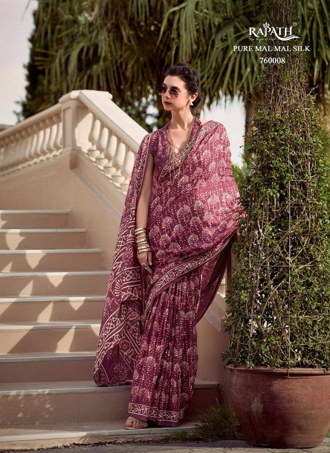 Resham By Rajpath Mal Mal Silk Daily Wear Saree Wholesalers In Delhi