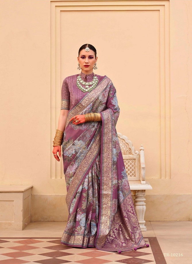 Sinhasan By Trirath P.V Silk Foil Printed Casual Wear Saree Wholesalers In India