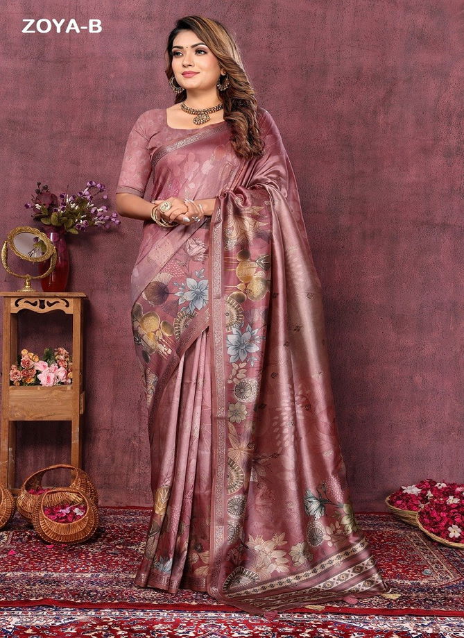 Zoya By Shri Rana Silk Printed Saree Wholesale Market In Surat With Price