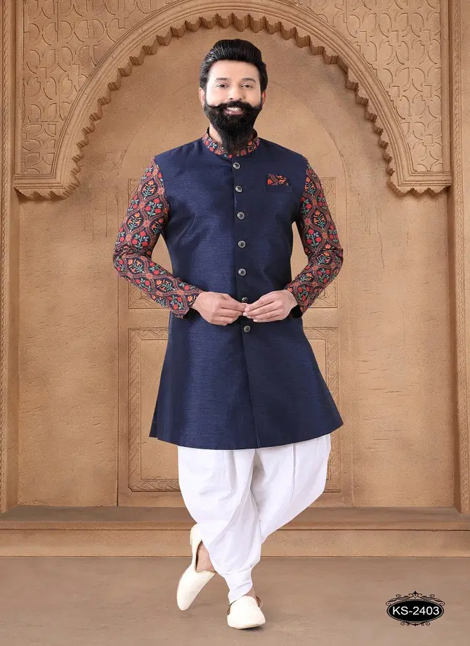 1632 Wedding Mens Wear Silk Indo Western Suppliers In India